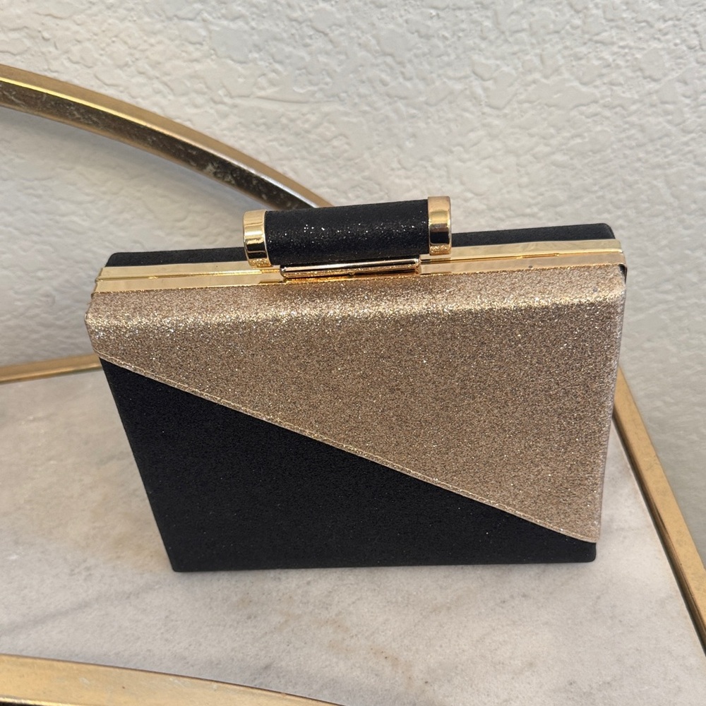Elegant Black and Gold Clutch